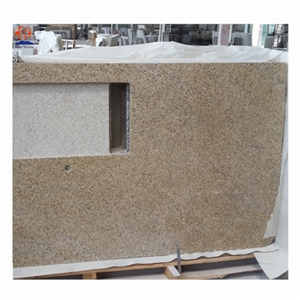 Yellow Granite G682 Countertop Polished Flat Edge