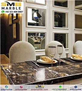 Black and Gold Tiles and Slab - Natural Stone