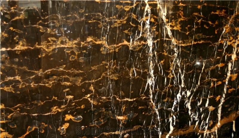 Black and Gold Tiles and Slab - Natural Stone
