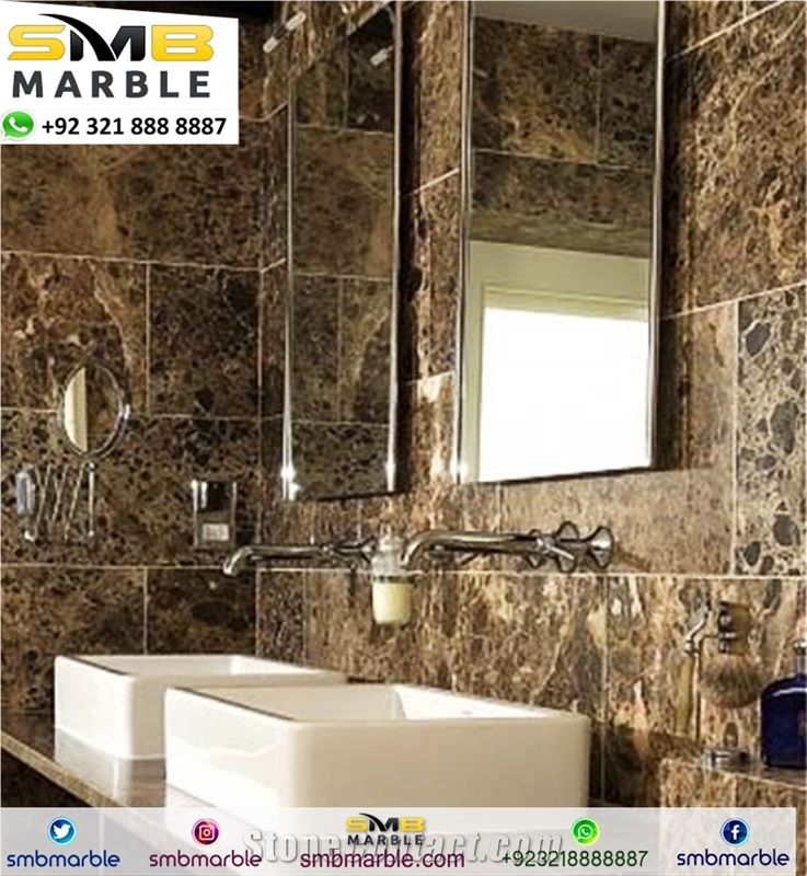 Marble Fossil Brown Slabs & Tiles, Pakistan