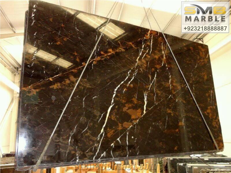 Pakistani Portoro Marble Slabs & Tiles