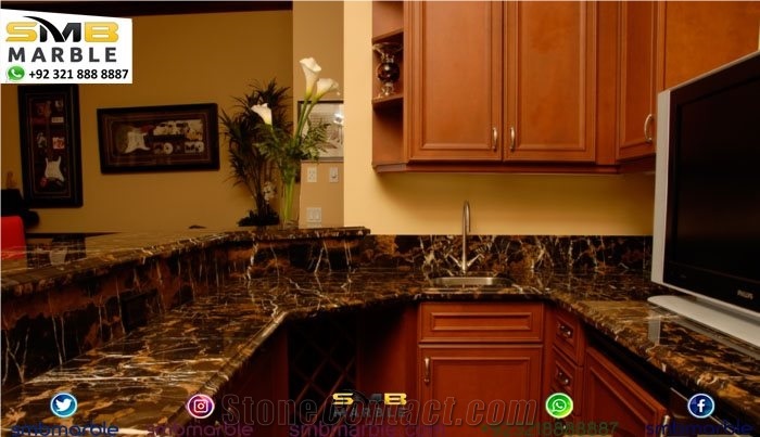 Pakistani Portoro Marble Slabs & Tiles