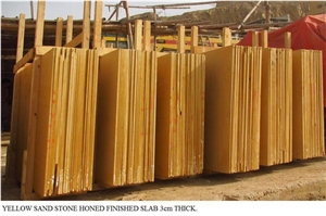 Yellow Sandstone Slabs & Tiles, Pakistani Mango Sandstone