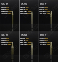 Brazed Diamond Engraving Drill Cnc Machine Tool
