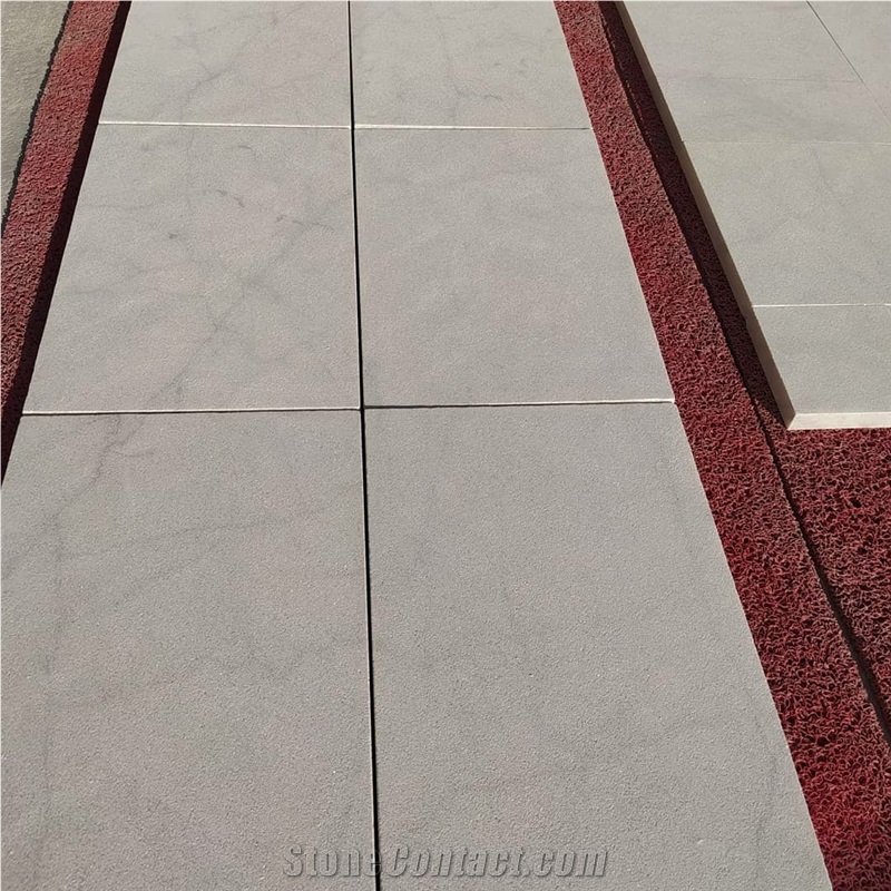 Mugla White Turkish Carrara Venato Sandblasted French Pattern Set
