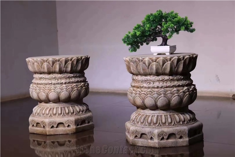 Antique Old Stone with History Flower Pot