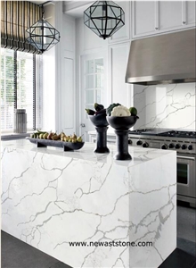Artificial Calacatta White Quartz Stone Countertop Artificial Calacatta White Quartz Stone Countertop