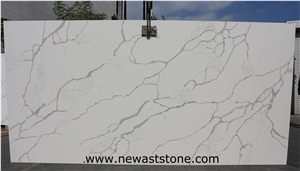 Artificial Calacatta White Quartz Stone Countertop
