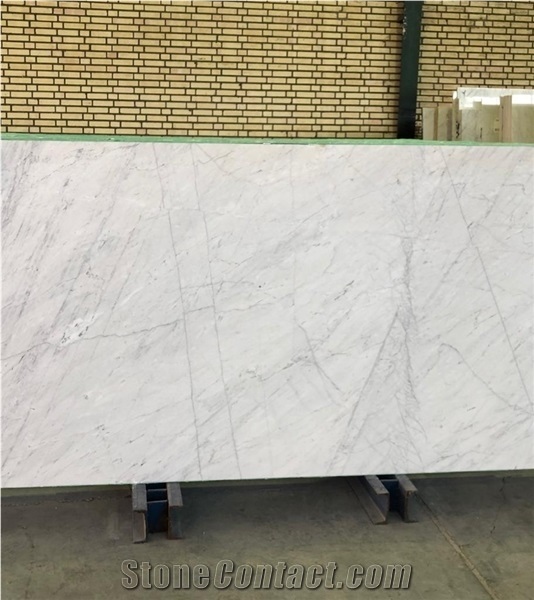 Wavy White Marble Slabs and Tiles