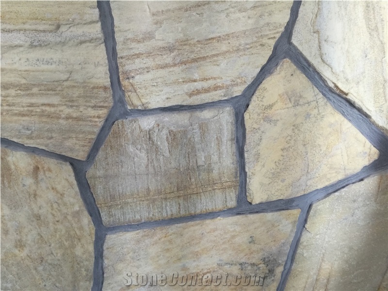 Amarillo Puntilla Flagstone Walling, Flagstone Patio