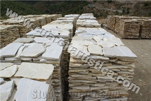 Blanco Puntilla Flagstone Paver, Walkway Irregular Flagstones