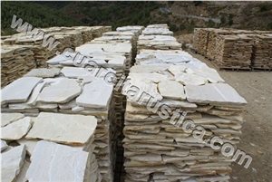 Blanco Puntilla Flagstone Paver, Walkway Irregular Flagstones