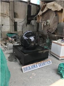 Black Granite Globe Fountain