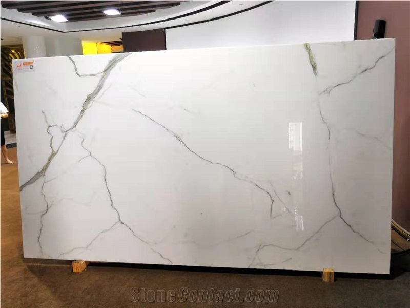 Carrara Nano Crystallized Glass Stone Slabs