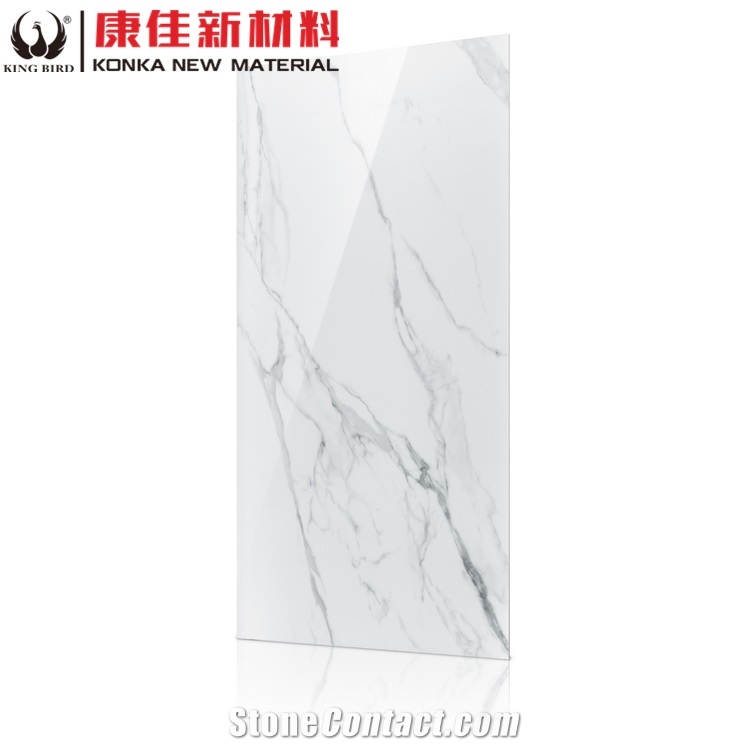 Carrara Nano Crystallized Glass Stone Slabs