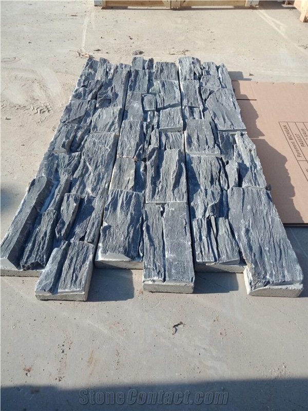 Black Slate Wall Tiles Cultured Stone
