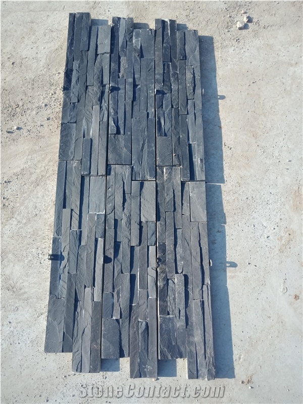 Black Slate Wall Tiles Cultured Stone