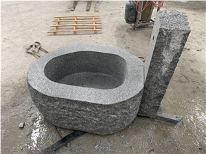 Grey Granite Flowerpot for Municipal Project