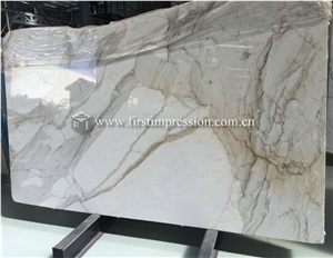 Hot Italy Calacatta Gold Marble Slab for Bookmatch
