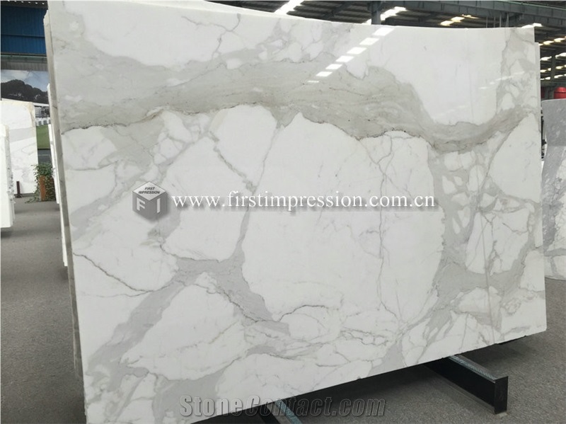 Hot Italy Calacatta Gold Marble Slab for Bookmatch