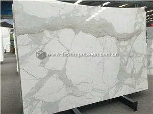 Hot Italy Calacatta Gold Marble Slab for Bookmatch