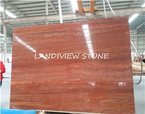 Elazig Rose River Red Travertine Tiles Slabs