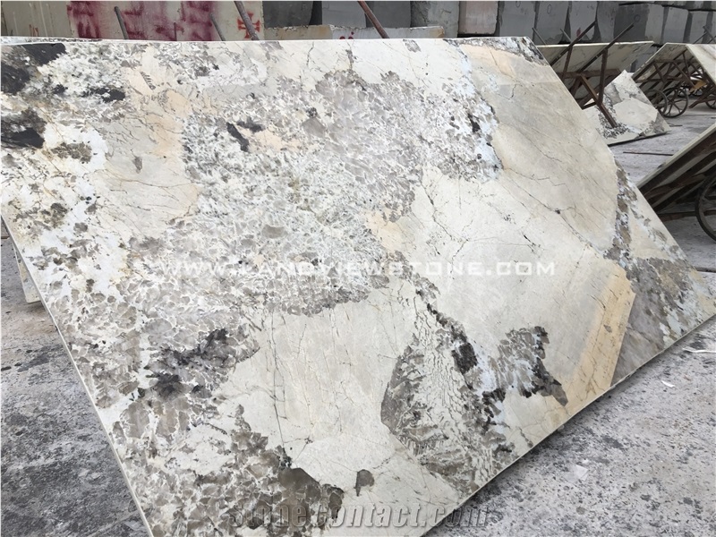 Pandora White Ivory Beige Granite Slabs Tiles