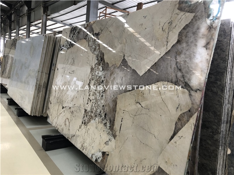 Pandora White Ivory Beige Granite Slabs Tiles