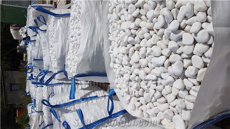 Sivec Marble Pebble, White Marble Pebble