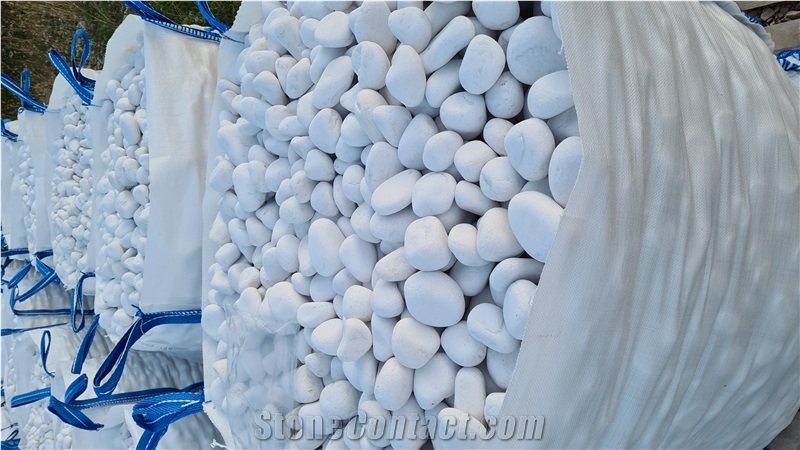 Sivec Marble Pebble, White Marble Pebble