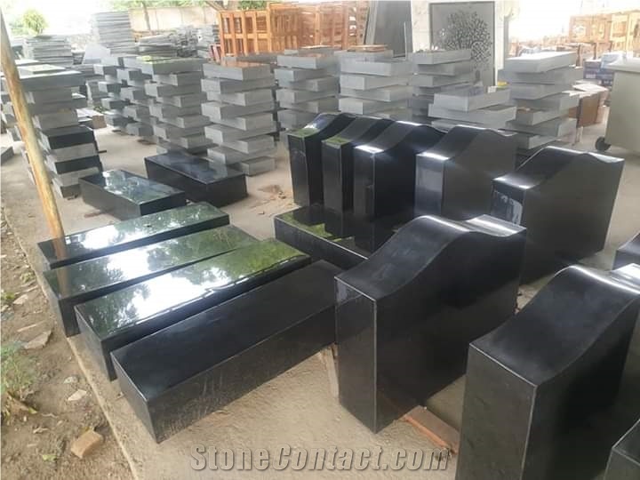 Absolute Black Granite Headstone Gravestone