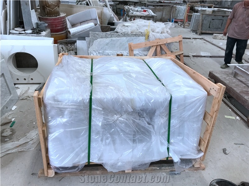 Alaska White Granite Prefab Countertops