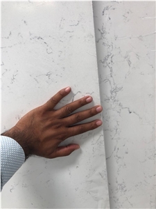 Carrara White Quartz Slabs