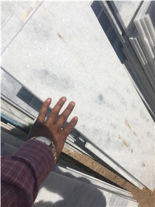Crystal Sparkling White Marble Tiles