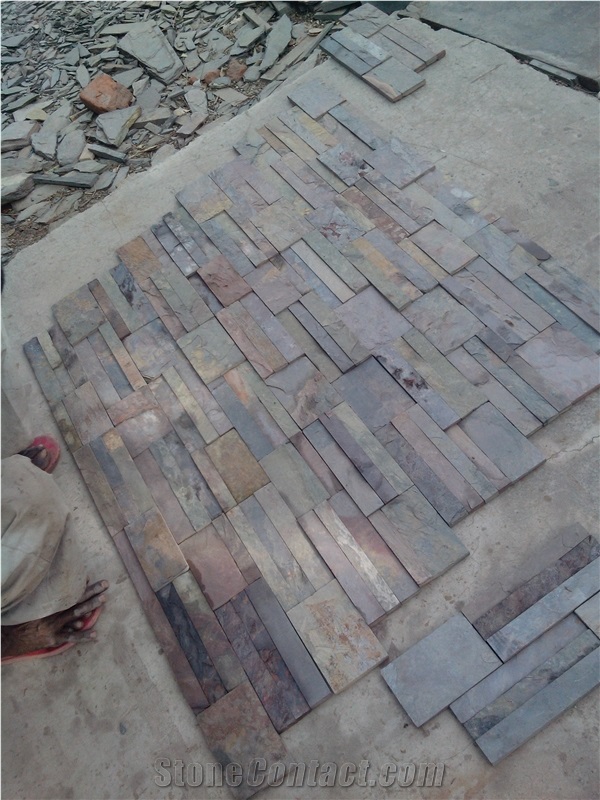 Multi Color Slate Wall Panel