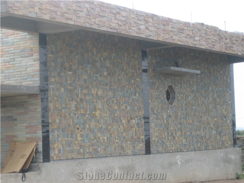 Multi Color Slate Wall Panel
