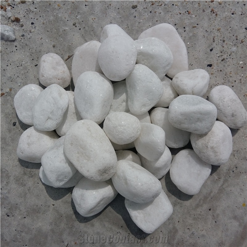 Marble Stone Snow White Pebble for Decoration