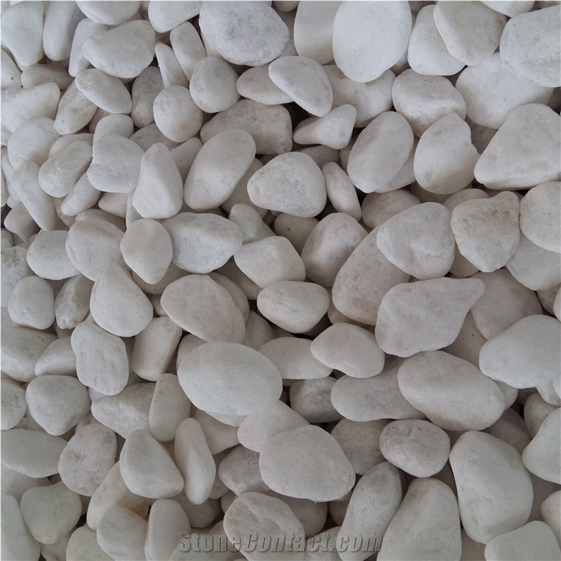 Marble Stone Snow White Pebble for Decoration