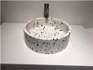 Blue Terrazzo Waterstone Round Basin Sink in China