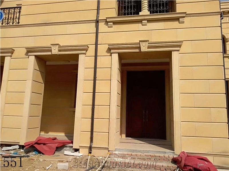 Buff Beige Sandstone Exterior Wall Tiles Paving