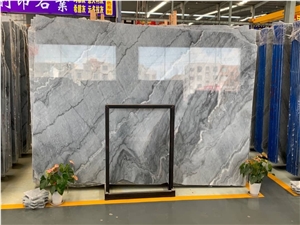 China Bruse Grey Marble Slab Bookmatch Wall Panels