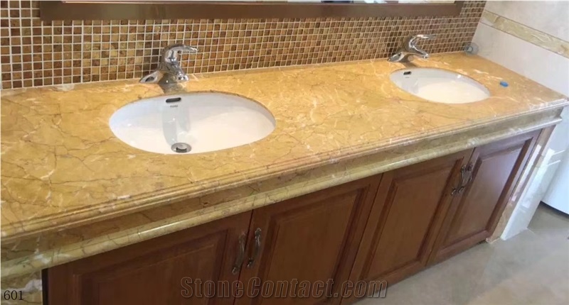 China Kellen Gold Marble Yellow Stone Tiles Slabs