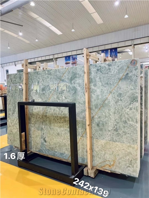 Iran Golden Blue Onyx Onice Azzurro Gold Azul Jade