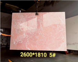 Iran Pink Onyx Slab for Artifacts Decorative Items