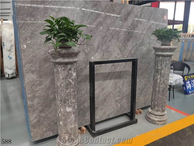 Ocean Gray Fossil Marble Floor Tiles 40x40cm