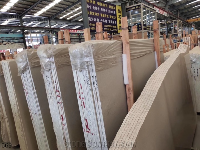 Rochebelle Limestone Big Slabs Beige Floor Tiles