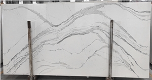 Artificial Calacatta Quartz Stone Slabs