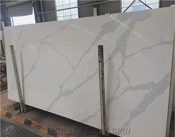 Artificial Calacatta Quartz Stone Slabs