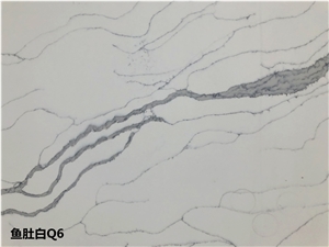 Artificial Calacatta Quartz Stone White Slab Price