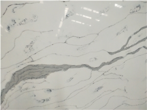 Artificial Calacatta Quartz Stone White Slab Price